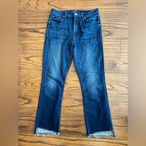 Mother Denim Insider CropStep Fray Jeans